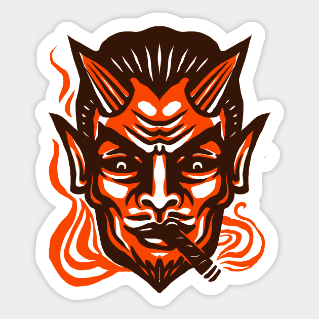 RED SATAN Sticker by ConradGarner